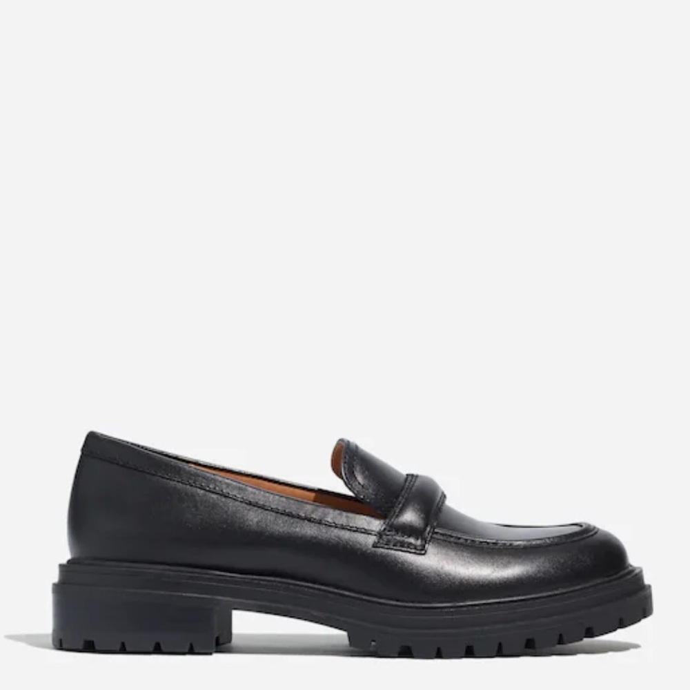 Madewell the Lugsole‎ loafer in black leather